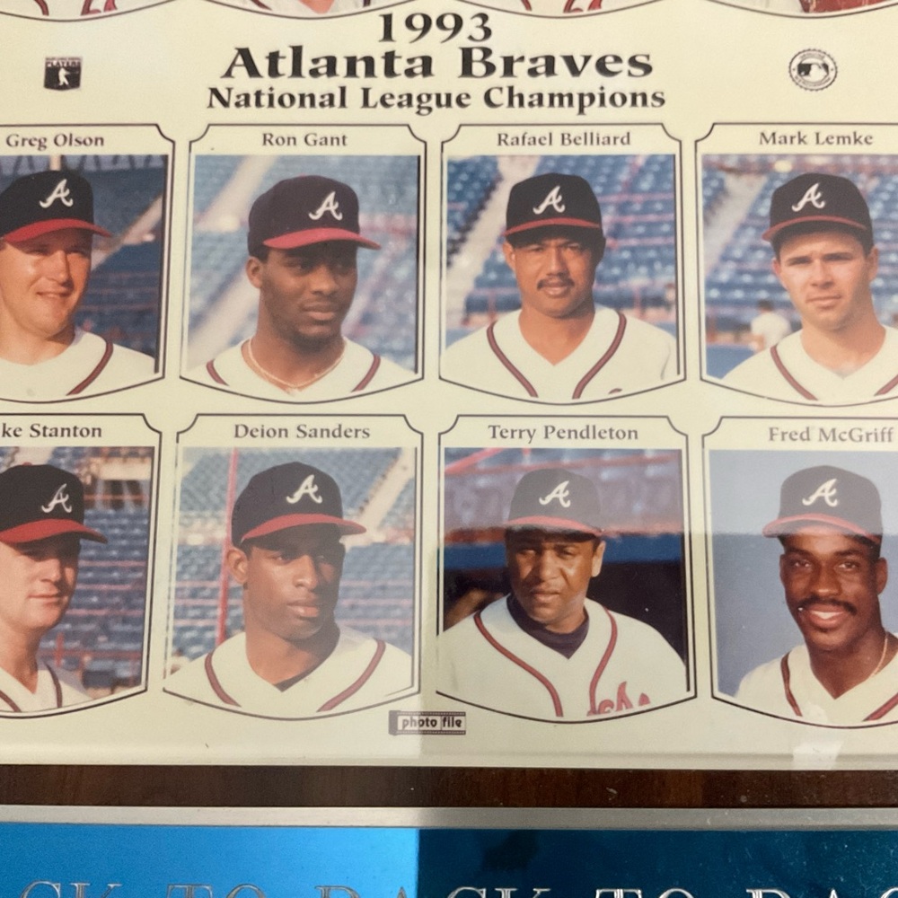 Braves back to back plaque 1993